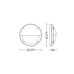 Oboe with eyelid, outdoor wall lamp IP54 | ProfessioneLuce