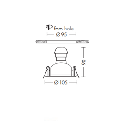 Rossini Illuminazione Pivot Faretto da Incasso Orientabile