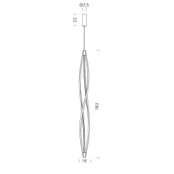 In the wind vertical suspension lamp