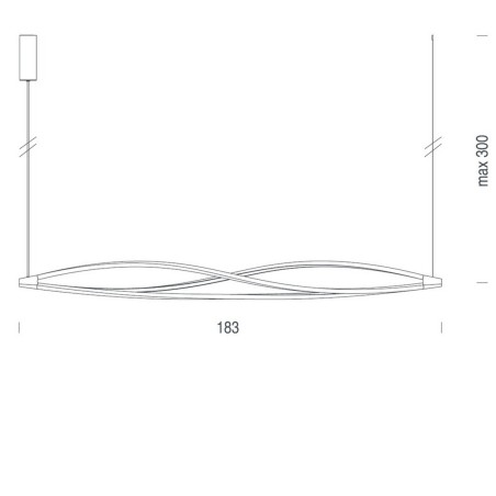 In the wind horizontal suspension lamp