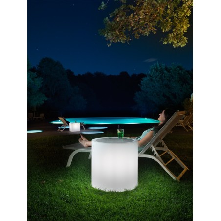 HOME FITTING TAVOLINO CILINDRO CON LUCE RGB