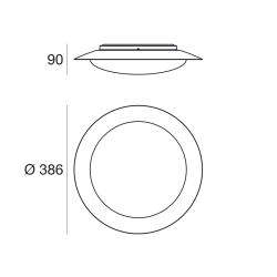 Linea Light Crew_1 ø 38 Lampada da Soffitto