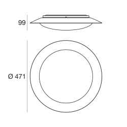 Linea Light Crew_1 ø 47 Lampada da Soffitto