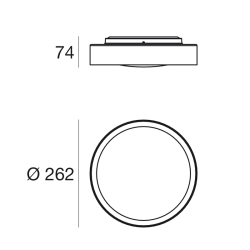 Linea Light Crew_2 ø 26 Lampada da Soffitto