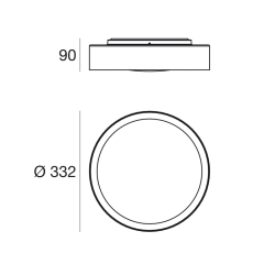 Linea Light Crew_2 ø 33 Lampada da Soffitto