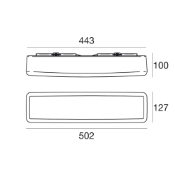 MyWhite_B Wall/Ceiling lamp IP65
