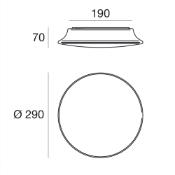 Linea Light MyWhite_R  ø 39 Lampada da Parete Soffitto IP65