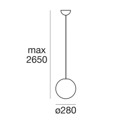 Linea Light Oh! Sfera ø 28 Lampada a Sospensione per Esterno