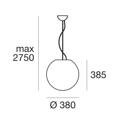 Linea Light Oh! Sfera ø 38 Lampada a Sospensione per Esterno