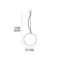 Linea Light Oh! Sfera ø 55 Lampada a Sospensione per Esterno