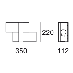 Triad 35 wall/ceiling lamp