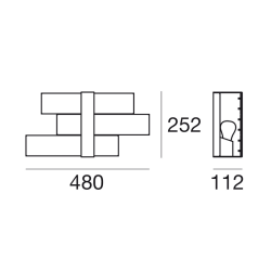 Triad 48 wall/ceiling lamp
