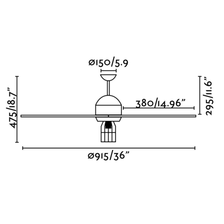 Faro Chicago Ventilatore da Soffitto a 6 Pale con Luce