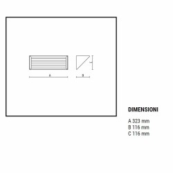 Goccia Illuminazione Midi con griglia Lampada da Parete per Esterno