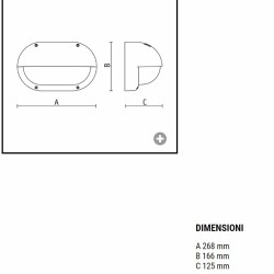 Goccia Illuminazione Kasko Ovale con palpebra Lampada da Parete per Esterno