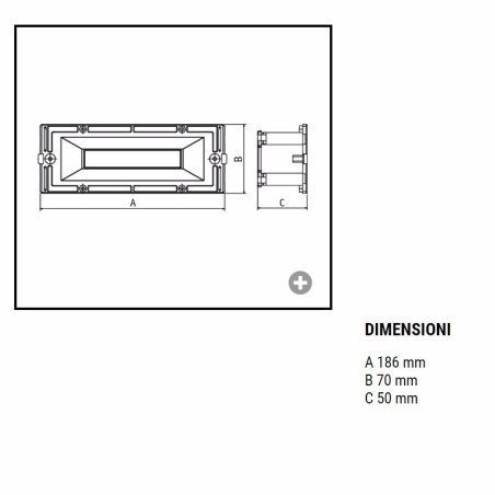 Quantum Horizontal 4,2W stainless steel mask_A_Inclusa_Lampadina/e_inclusa/e_nella_confezione_Included