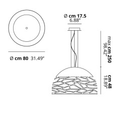 Studio Italia Design Kelly Dome 80 large Lampada a Sospensione