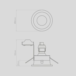 Astro Minima Round Fixed Faretto a Incasso IP65