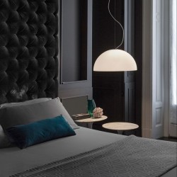 Oluce Sonora Vetro Lampada a Sospensione