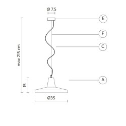 Gangster  ø 35 suspension lamp