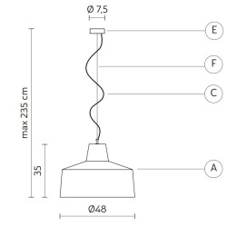 Gangster  ø 48 suspension lamp