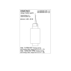 Kimono ø40 suspension lamp