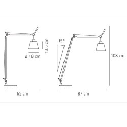 Tolomeo Swing Satin Reading/Table Lamp_B_Esclusa_Lampadina/e_NON_inclusa/e_Not_Included