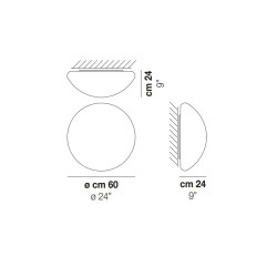 Vistosi Mia 60 Lampada da Parete/Soffitto