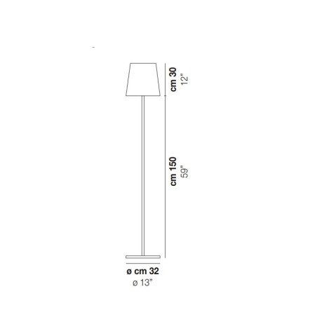 Naxos 50 Floor lamp | ProfessioneLuce_B_Esclusa_Lampadina/e_NON_inclusa/e_Not_Included