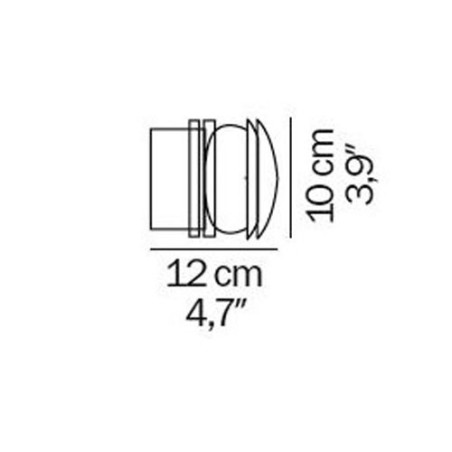 Oluce Fresnel Lampada da Parete/Soffitto per Esterno