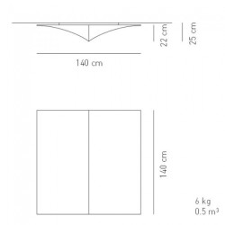 Axo Light Nelly Straight 140 Lampada da Parete/Soffitto