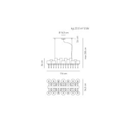 Spillray 26 Suspension lamp