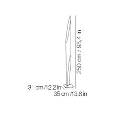 Kundalini Shakti 250 Base Satinata Lampada da Terra