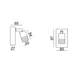 Scamm Kytach 111 con Interruttore Lampada da Parete