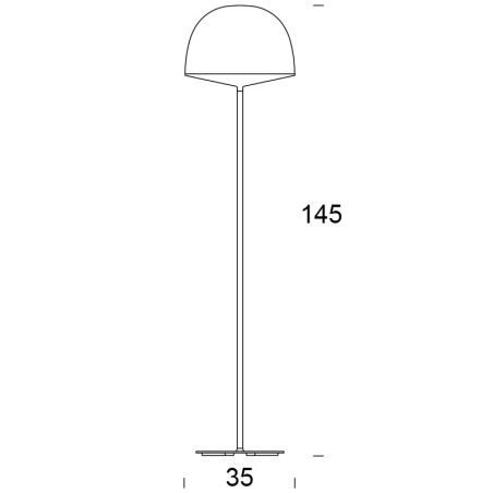 Fontana Arte Cheshire Lampada da Terra Bianca Offerta