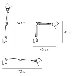 Artemide Tolomeo Micro Lampada da Parete Led