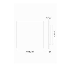 Egoluce Q Light 50x50 Lampada da Parete/Soffitto