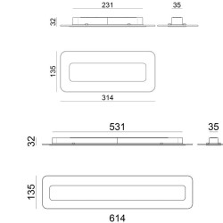 Linea Light Antille Lampada da Parete/Soffitto