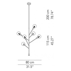Modoluce Baobab Lampada a Sospensione 6 Bracci