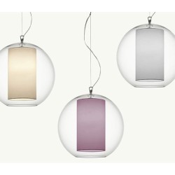 Modoluce Bolla Ellisse Cotone Lampada a Sospensione