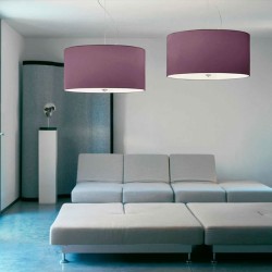 Modoluce Cilindro Lampada a Sospensione Cotone