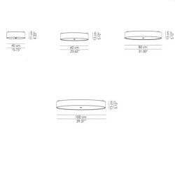 Modoluce Discovolante Lampada da Soffitto Cotone