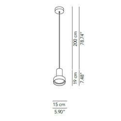 Modoluce Hammer D.15 Lampada a Sospensione