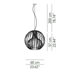 Modoluce Icaro Ball Media Lampada a Sospensione