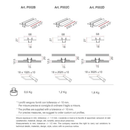 Belfiore P002B Profilo Senza Parte Elettrica