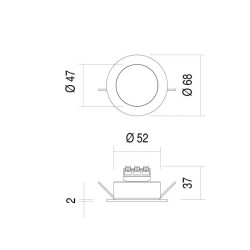 Emera S R 4W Incasso per controsoffitto 230Vac