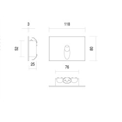 Ponente Segnapasso da incasso IP65