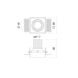 Tellus 1 Incasso orientabile IP65