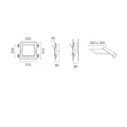 Recessed applique 2402