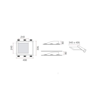 Belfiore 2416A Lampada da Incasso a Parete